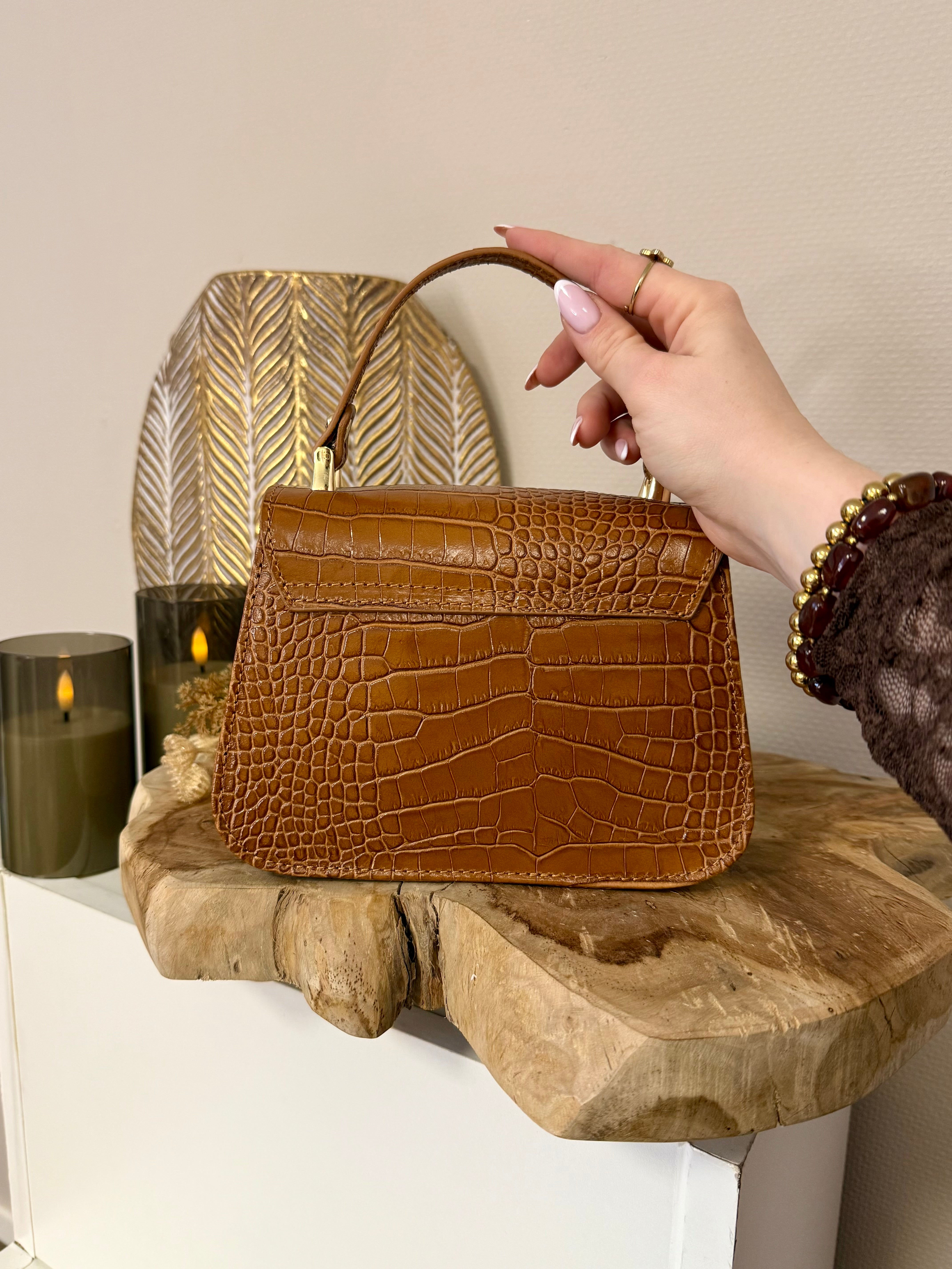 Celestial tote - genuine leather