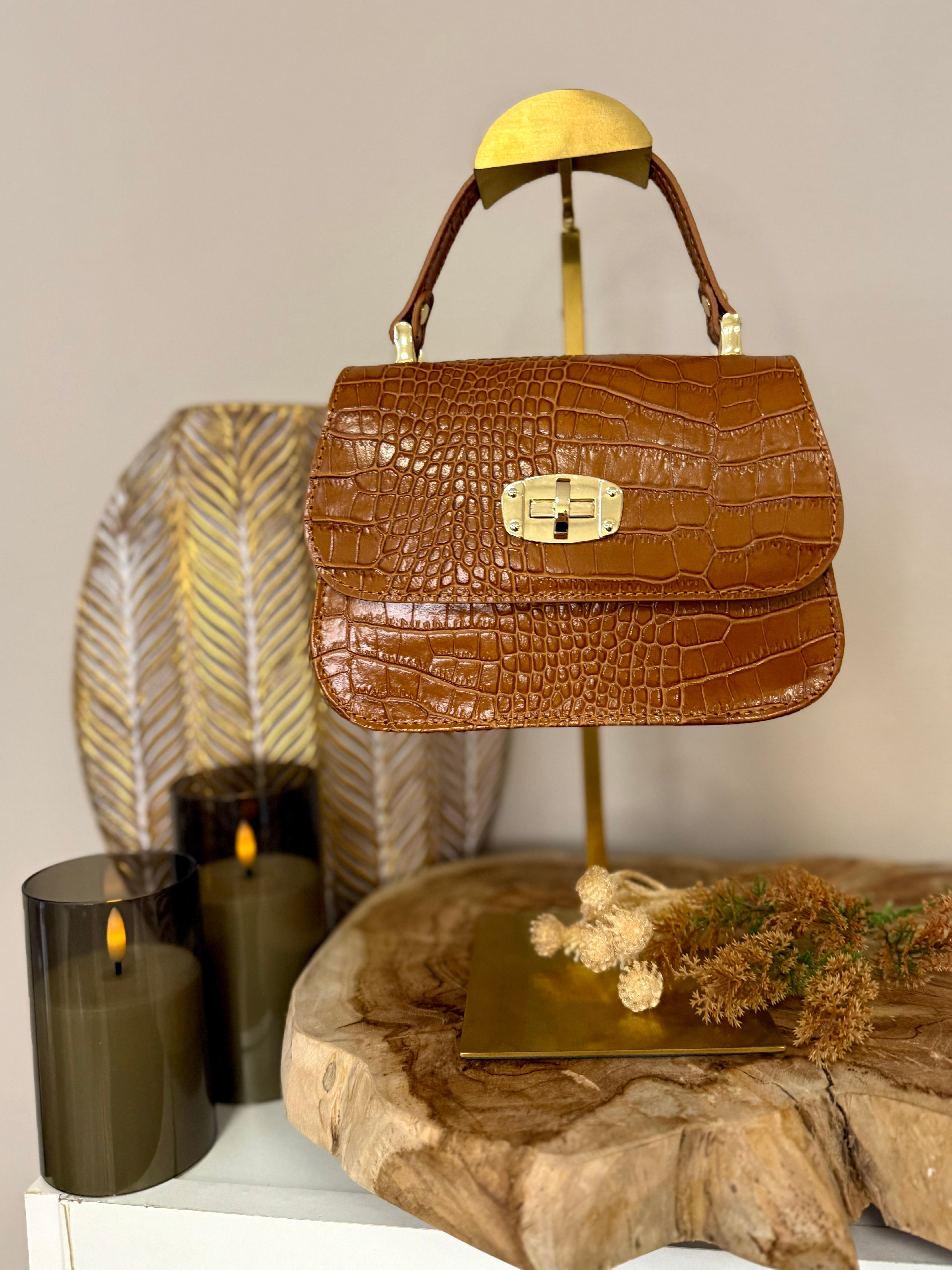 Celestial tote - genuine leather