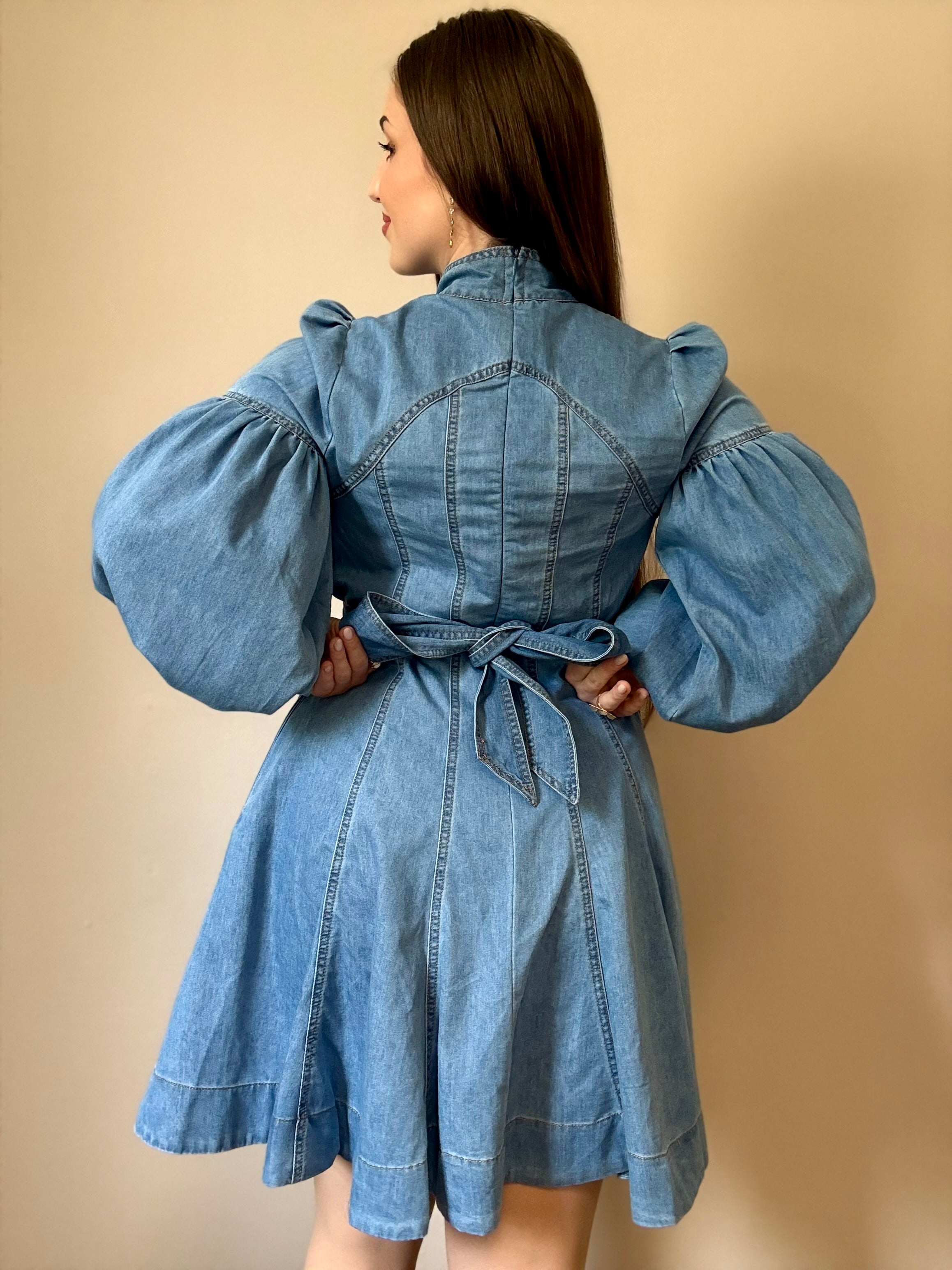 Darling in denim dress