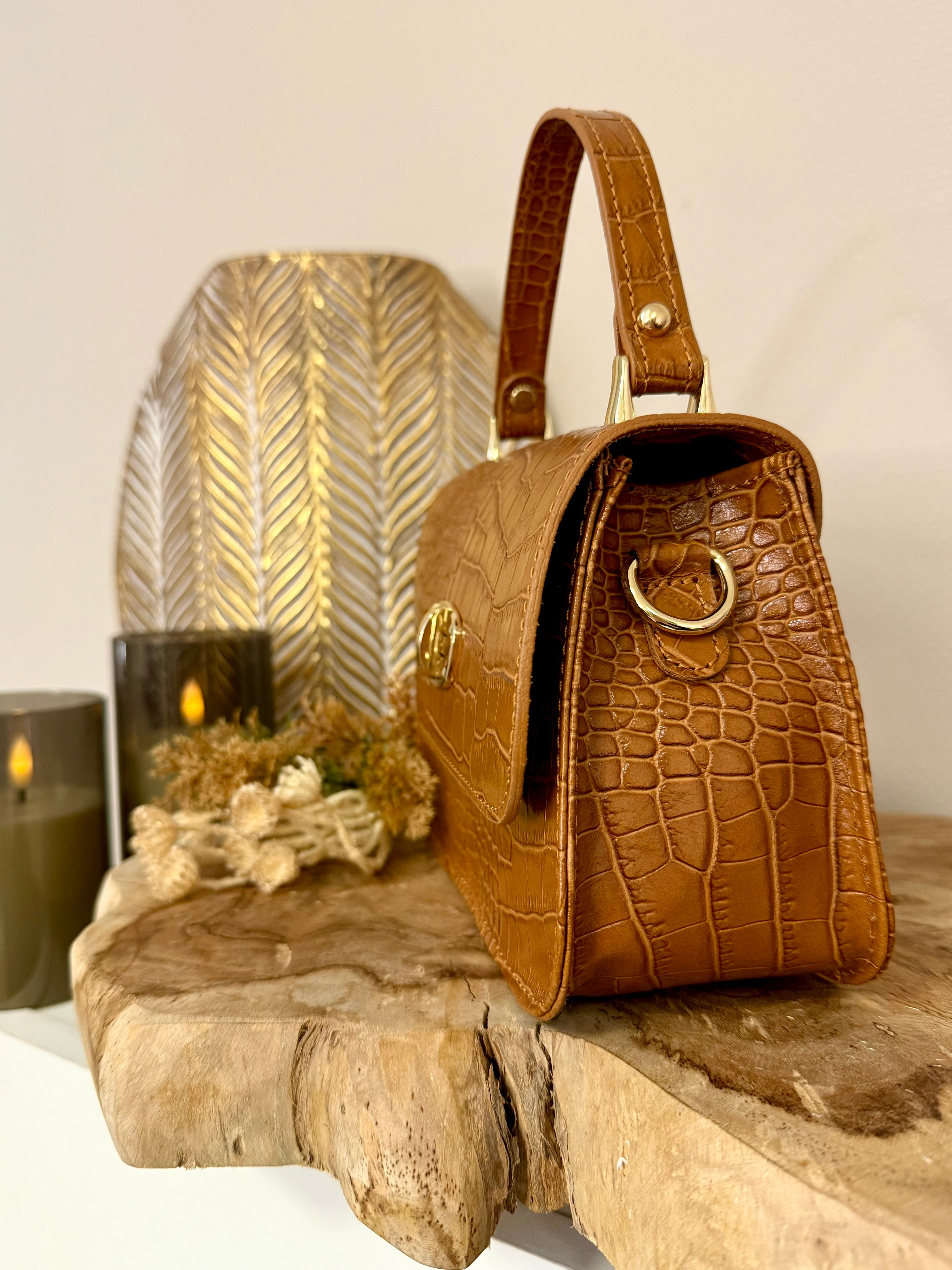 Celestial tote - genuine leather