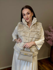 Cosy cloud fur waistcoat
